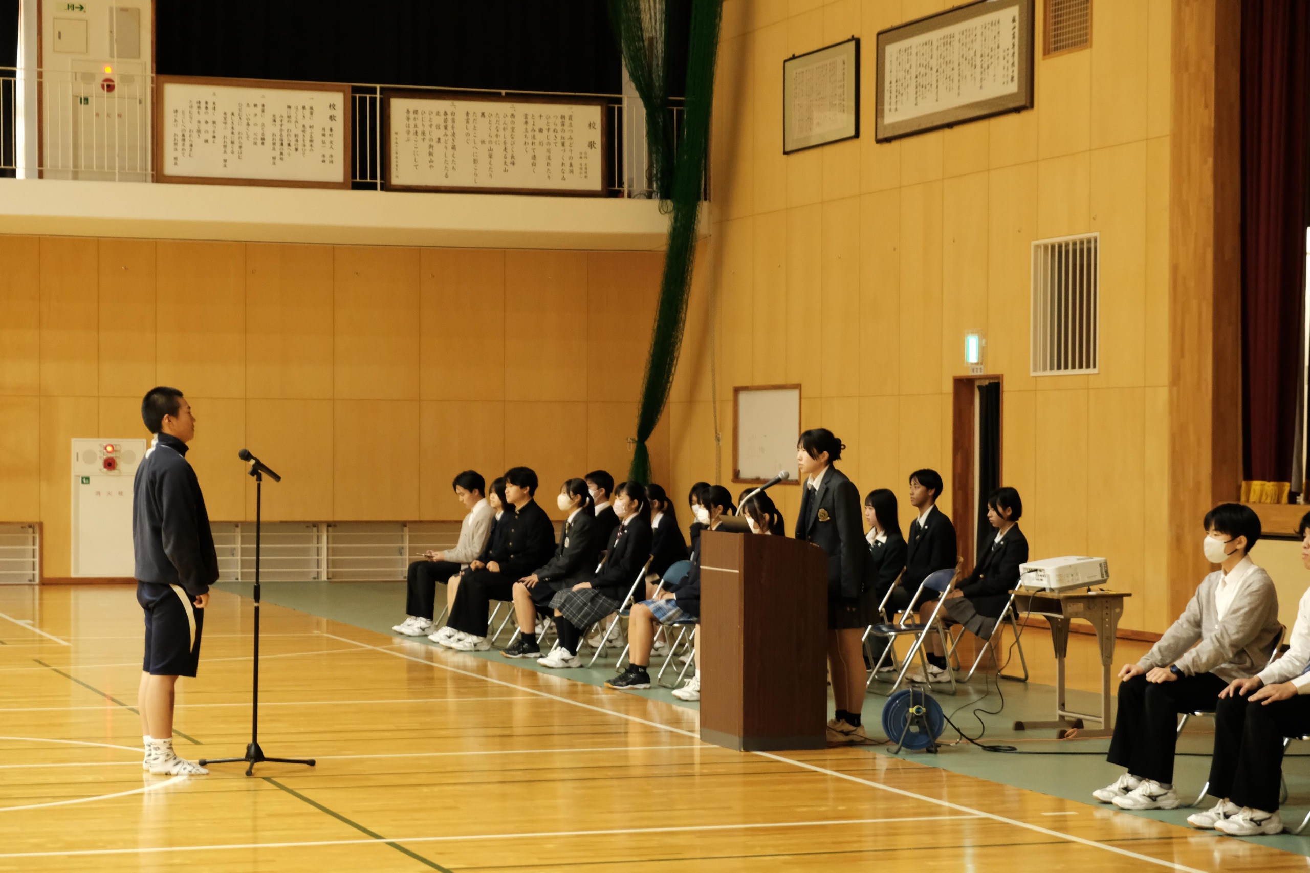 生徒総会、スキー部壮行会